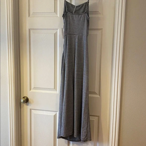 Lisa Says Gah Black and White Striped Maxi Dress Sz Small.  NWT.  Box20 - Picture 3 of 6